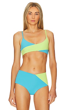 BEACH RIOT X REVOLVE Riza Bikini Top in Pastel Color Block