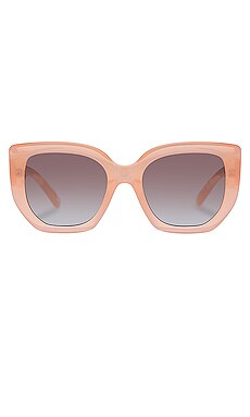 Le Specs EUPHORIA Occhiali Da Sole Donna - Montatura Quadrata Mimosa Pink, Lenti Marroni Gradient, Protezione UV