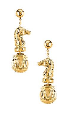 

Серьги chess - LARUICCI, Металлический золотой, Золотой