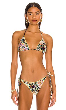 Luli Fama Luli Gypsy Triangle Bikini Top in Multicolor