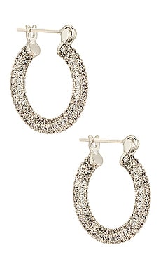Product image of Luv AJ Pave Baby Skinny Amalfi Hoops. Click to view full details
