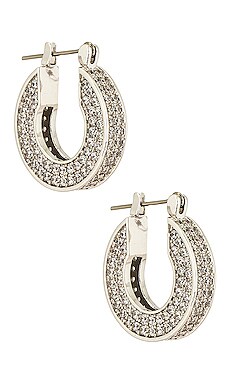 

Серьги pave - Luv AJ, Металлический серебряный, Серьги-кольца и каффы