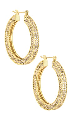 

Серьги pave - Luv AJ, Металлический золотой, Золотой