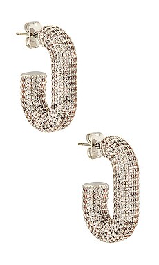 

Серьги pave - Luv AJ, Металлический серебряный, Серьги-кольца и каффы