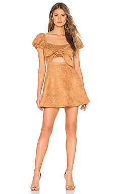 MAJORELLE Merida Mini Dress in Camel REVOLVE