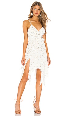 MAJORELLE Yvette Midi Dress in White Field