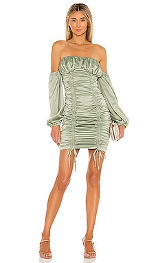 Farren Ruched Mini Dress MAJORELLE $97 