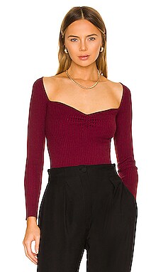 MAJORELLE Salone Sweater in Burgundy | REVOLVE