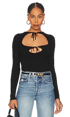 Hailey Tie Front Sweater MAJORELLE