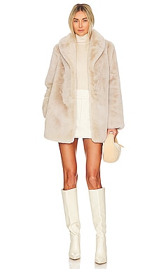 Tatiana Faux Fur Coat MAJORELLE $278 