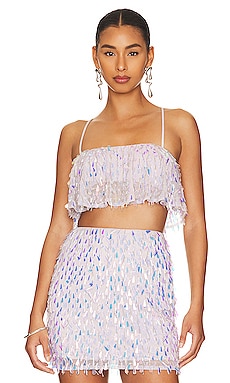 Product image of MAJORELLE Mallory Embellished Crop Top. Click to view full details