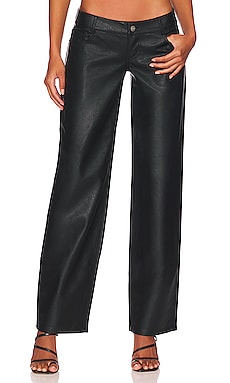 Miaou Atlas Faux Leather Pants in Black | REVOLVE