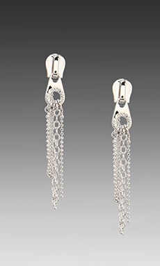 Marc by Marc Jacobs Zipper Pull Earrings in silver