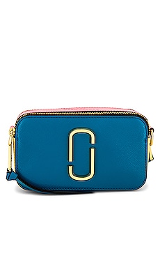 Marc Jacobs Blue & Pink 'the Snapshot' Bag In 425 Malibu