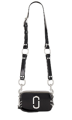 Marc Jacobs Ecru & Olive The Snapshot Leather Crossbody Bag
