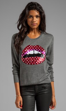 Red sequin deals lips jumper