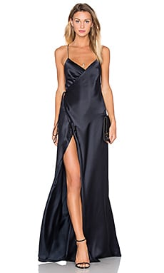 Michelle mason clearance strappy wrap gown