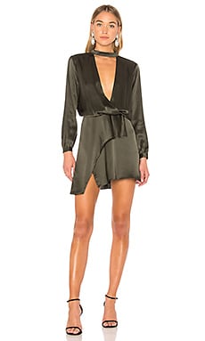 Michelle Mason Choker Mini Dress in Hunter | REVOLVE