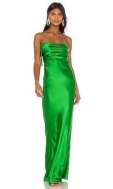 michelle mason strappy cowl wrap gown