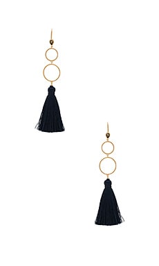 Open Circle Tassel Earrings