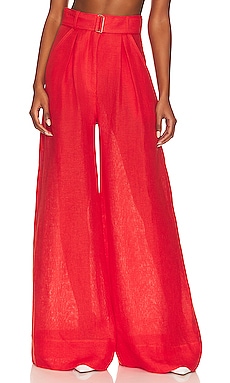 Product image of MATTHEW BRUCH Wide Leg Pleated Pant. Click to view full details