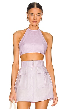 Product image of MATTHEW BRUCH X REVOLVE Tie Halter Crop Top. Click to view full details