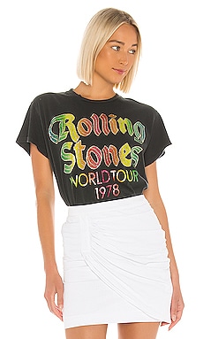 

Футболка с рисунком the rolling stones world tour '78 glitter transfer - Madeworn, Черный, Футболки с рисунком
