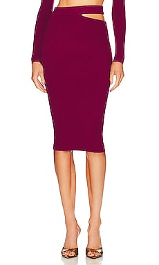 Product image of Michael Costello X REVOLVE Annalisa Midi Skirt with Cut Outs. Click to view full details