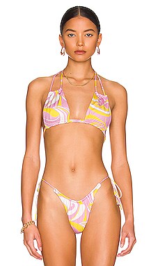 Vintage Chic Rectangle Shaped Bikini Top Monica Hansen Beachwear