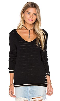 Reversible Double Layer V Neck Sweater