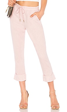 

Брюки с манжетами linen - Michael Stars, Розовый, Укороченные