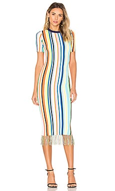 Milly rainbow stripe deals knit dress