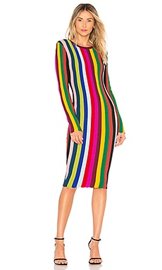 фото Платье chevron vertical stripe - MILLY