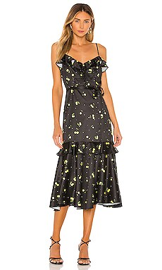 Платье миди cherry print - MILLY Платье миди cherry print - MILLY
