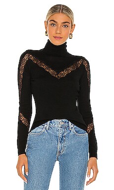 Lace inset clearance sweater