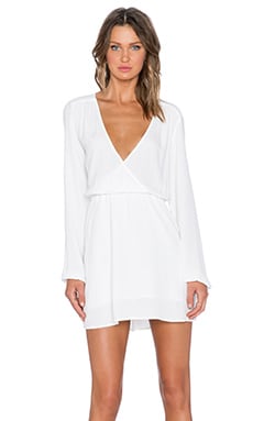 MINKPINK Dream On Cross Front Dress in Off White | REVOLVE