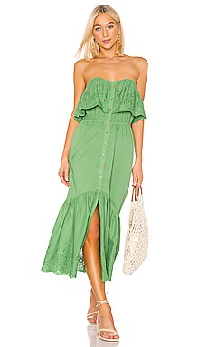 

Платье миди purity strapless - MINKPINK, Зеленый, Летние платья