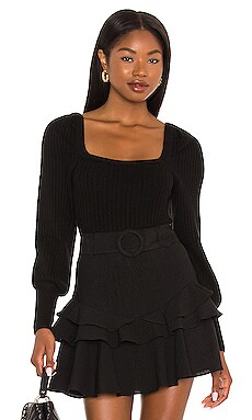 Good American Button Corset Top in Black001