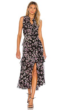 MISA Los Angeles Ilona Dress in Black Floral | REVOLVE