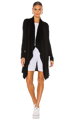 Michael Lauren Richmond Sherpa Cardigan in Black