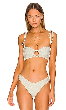 Product image of Montce Swim Tori Tie Bikini Top. Click to view full details