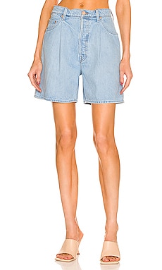 The Pleated Fun Dip Short MOTHER $198 