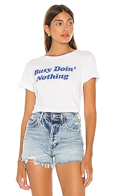 MOTHER The Boxy Goodie Goodie Tee in Busy Doin' Nothing | REVOLVE