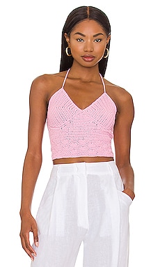Elise Crochet Halter Top MORE TO COME $54 
