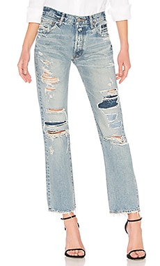 Moussy Vintage Jones Straight Jean in Light Blue | REVOLVE