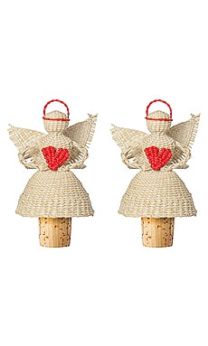 Set of 2 A Lovely Night Wine Stoppers Mercedes Salazar
