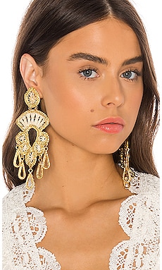 фото Golden chandelier earrings - mercedes salazar