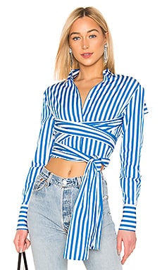 

Рубашка - MSGM, Синий, Укороченные