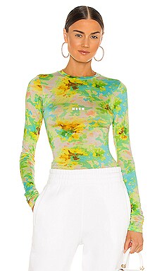 

Блузка acid - MSGM, Зеленый, Узелковый батик