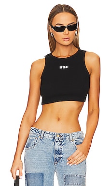 Product image of MSGM Crop Logo Tank. Click to view full details